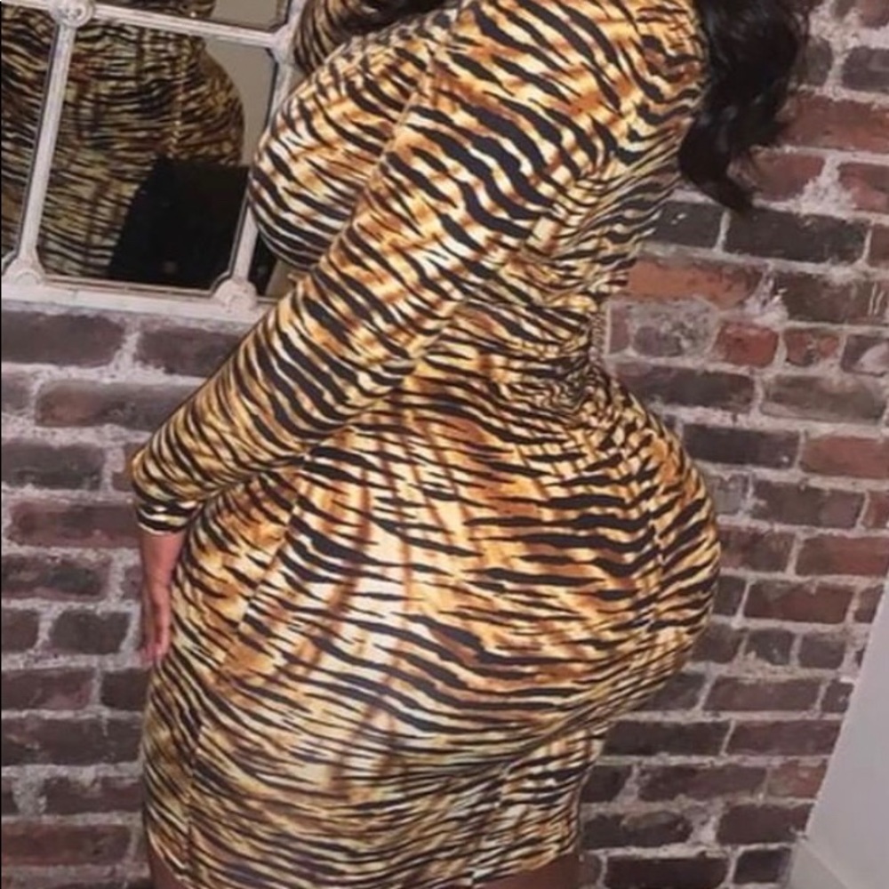 Tiger Stripe Midi Dress